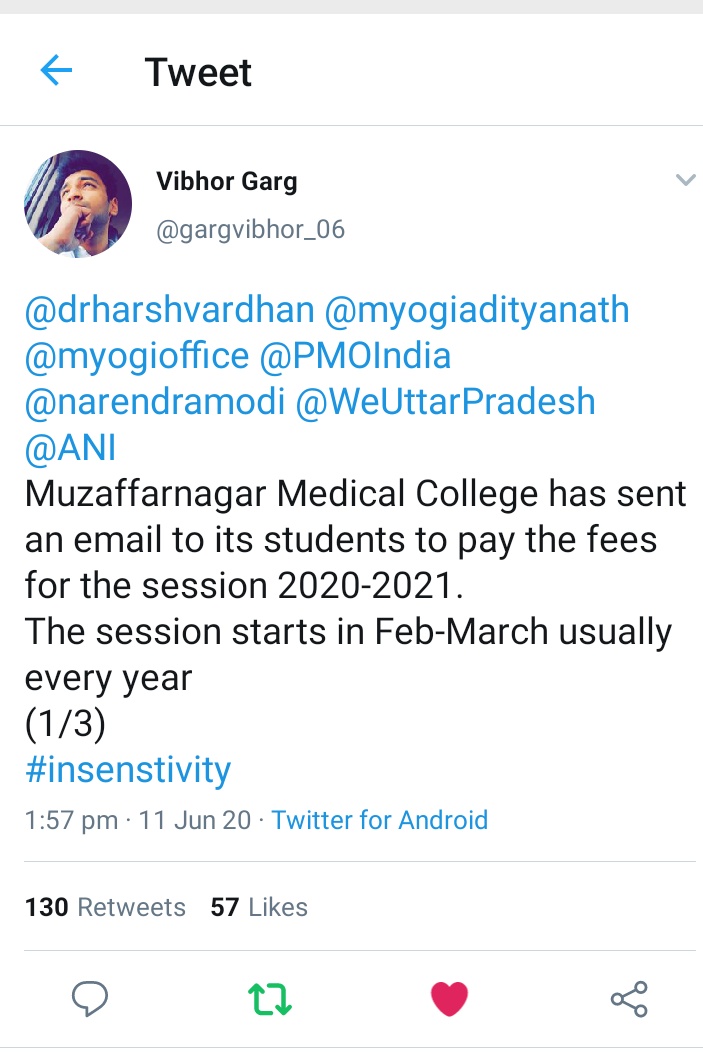 Just have a look on this matter #StudentLivesMatter #privatemedicalcolleges #unjustfee #extenddeadlines #pandemiccrisis #justiceformedicos @PMOIndia @aajtak @ABPNews @ndtvindia @myogiadityanath @RajatSharmaLive @WeUttarPradesh @indiatvnews