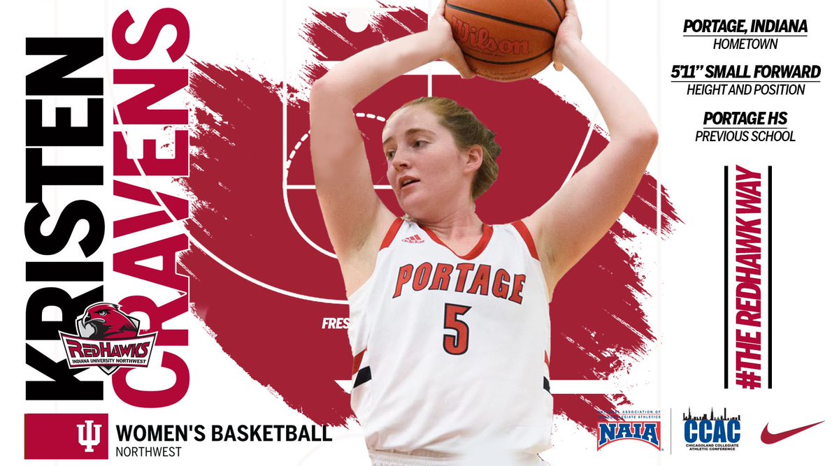 IUNWBSKT's tweet photo. Kristen Cravens @KristenCravens joins our program as a freshman for 20-21. Kristen brings versatility to our front court at the 3-4-5 and her perimeter shooting and range is 
a true game changer! 

She likes to color and her favorite TV show is Prison Break! #IUN #TheRedHawkWay https://t.co/vVpHTSoFtU