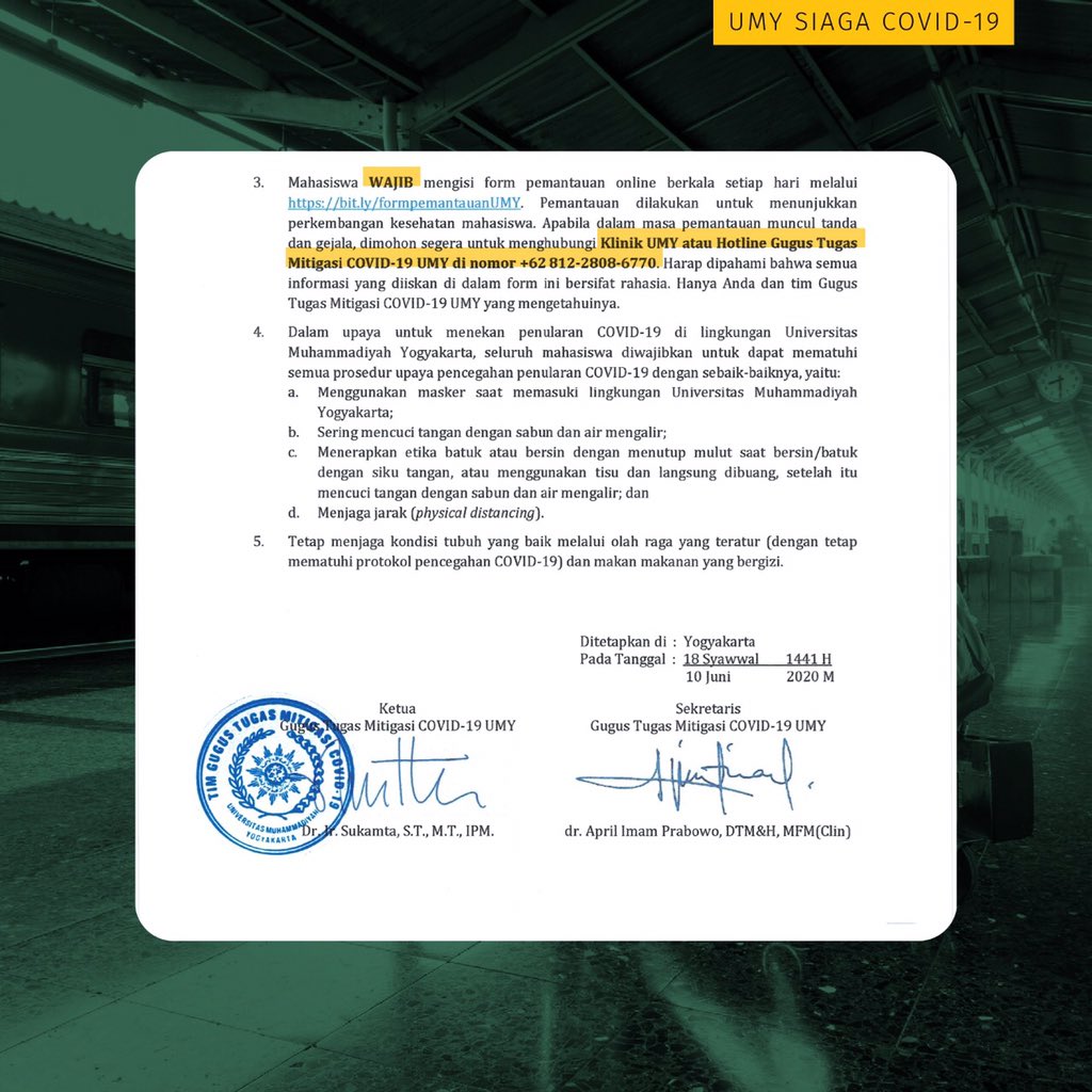 Selamat malam #sobatmudamendunia 
Apa kabar hari ini??

Berikut mimin bagikan info prosedur kepulangan mahasiswa kembali ke Yogyakarta &amp; UMY 

Dibaca dengan teliti yaa..

#InfoUMY #UMY #Muhammadiyah #MahasiswaUMY #SobatMudaMendunia #UMYMengabdi #AmbilBagian #BanggaDenganUMY