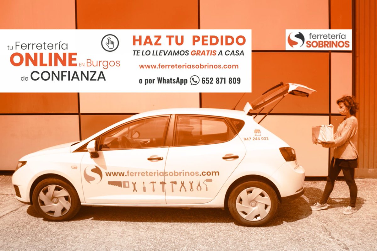 FSobrinos's tweet photo. Haz tu pedido en #FerreteríaSobrinos y te lo llevamos a casa 🏠 https://t.co/JBMimEWXny