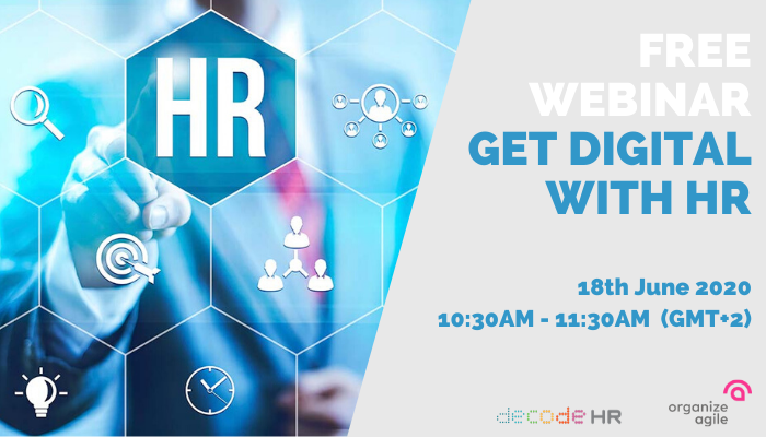 OrganizeAgile's tweet photo. Accelerate your digital transformation by adopting an Agile HR approach in our live webinar on 18 June, 10:30 am (AMS) with DecodeHR founder Evelyn Chow and Organize Agile co-founder @gidionpeters. #agilehr #digital #webinar #futureofwork 

Sign up now! 👉https://t.co/MVTpCHXPV1 https://t.co/jUQY12T10n