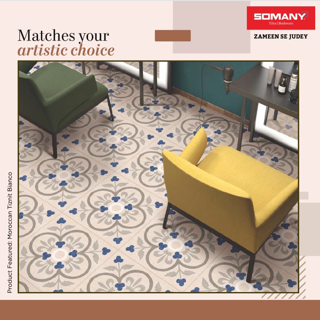 SomanyCeramic's tweet photo. Patterns make a perfect statement with #Somany Moroccan Tiles that add to the aesthetics of your space and strike the best balance between classic and contemporary.
.
#Somany #SomanyTiles #Moroccan #Pattern #Interior #Artistic #somanyceramics #tilestyle #moroccantiles #tileometry https://t.co/dmt7BCj2Sm