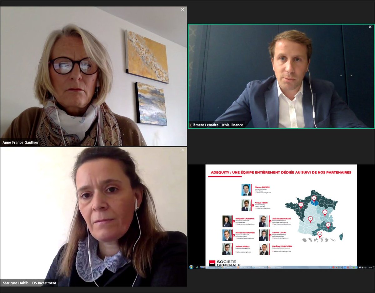 ViePlus_fr's tweet photo. [En direct] Dans #ViePlusLearning aujourd'hui, @AF_Gauthier accueille les experts pour une table ronde "fonds structurés", avec Maryline Habib @DS_Investment_ , Clément Lemaire Irbis Finance et Arnaud Henin Adequity Société Générale 
#webinaire #CGP https://t.co/xFb3RObU5c