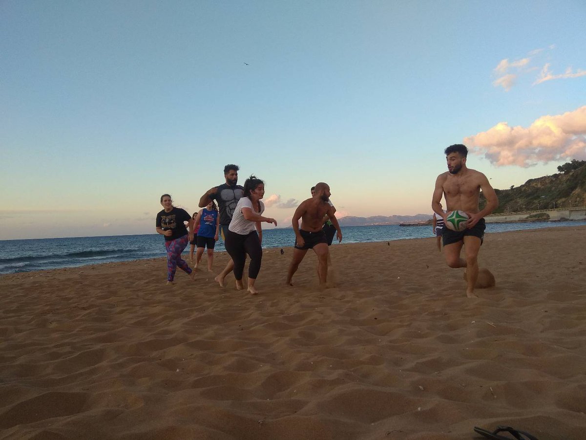 CretanGunners's tweet photo. We missed our teammates as much as we missed rugby 🏉... 
We missed summer ☀ as much as we missed training ...
So, here you see the best combination of all above! 🏖

#summer #beach #rugby #teammates #training #beach_rugby https://t.co/kYAdMh8ufM