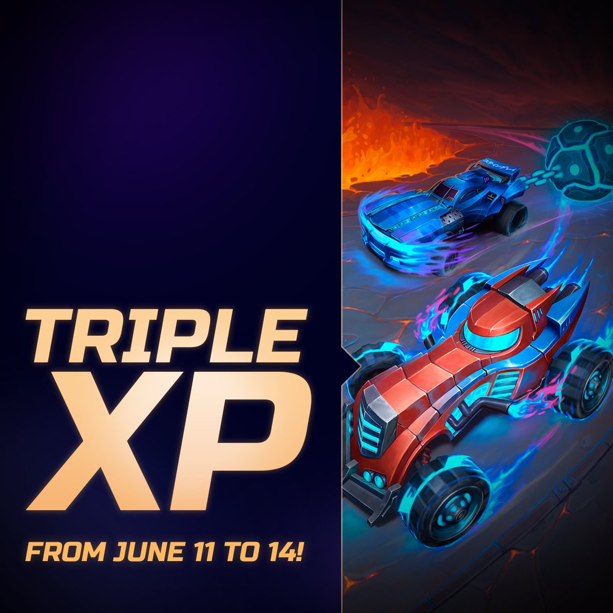 PlayHMM's tweet photo. Oh Yes! Triple XP from June 11 to 14! Not valid for Custom Matches and Metal Pass missions. #StayHome #StaySafe #PlayHMM #TripleXP https://t.co/s0X3lzVE20