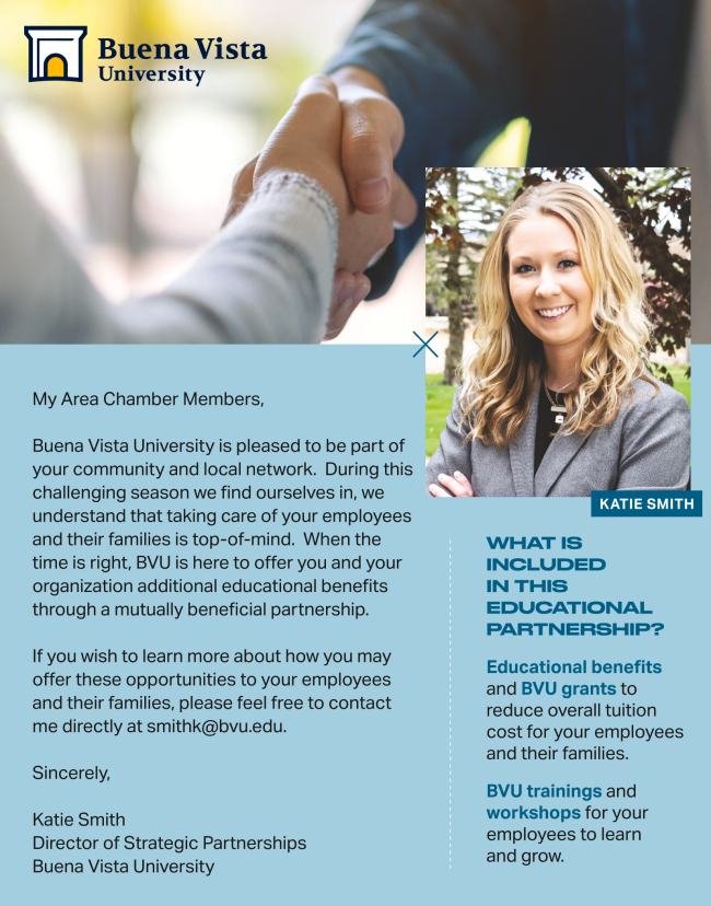Educational Benefits through Buena Vista University conta.cc/3dwS2Jq