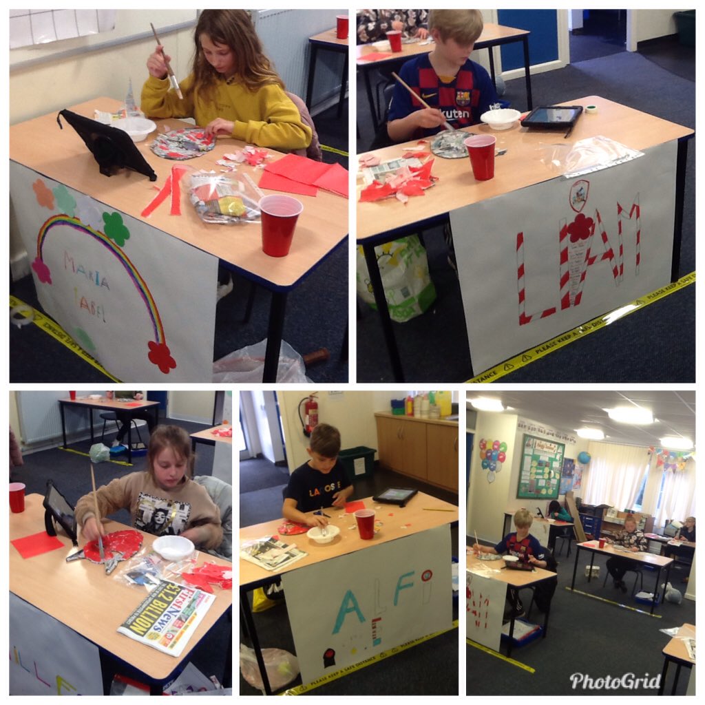 GooseacrePri's tweet photo. Year 6 are working super hard on their Paper Mache masks today! We can't wait to paint them tomorrow! 🎭🎨 https://t.co/TIs9BWPTmE