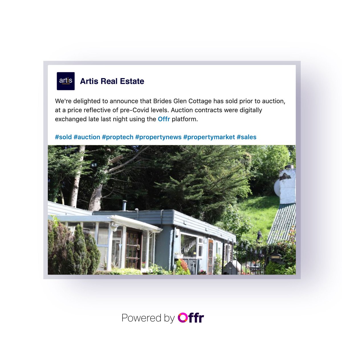offr_property's tweet image. Through Offr, you can execute contracts in 1 day. Seller &amp;amp; buyer can immediately sign contracts online using a mobile device or PC, from any location in the world.
-
#proptech #propertynews #offr #propertyforsale #onlineauction #poweredbyoffr #propertytechnology
