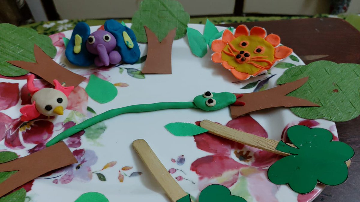 mpsshbagh's tweet photo. Kids love #clay time, don't they?
Our little ones made beautiful #AnimalKingdoms through clay caricature art. The vibrant colours of their #clay creatures left everyone impressed, and helped them strength their motor skills, while also enjoying the activity.
#SummerCamp #MPS #Fun https://t.co/VAahJyAjGs