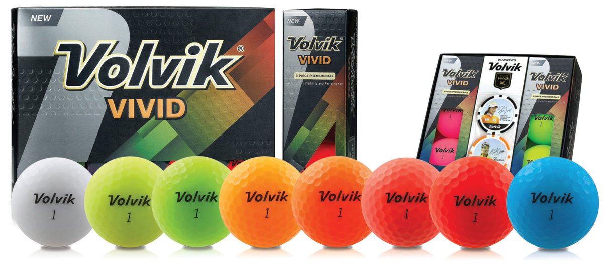 volvikgolfUK's tweet image. Buy Direct! VIVID golf balls from VOLVIK - £34.99 - volvikgolf.co.uk Extremely bright and stylish colour range - Stable and consistent flight - Longer distance for slower swing speeds - For golfers seeking more focus &amp;amp; a softer feel - Consistent and accurate green control