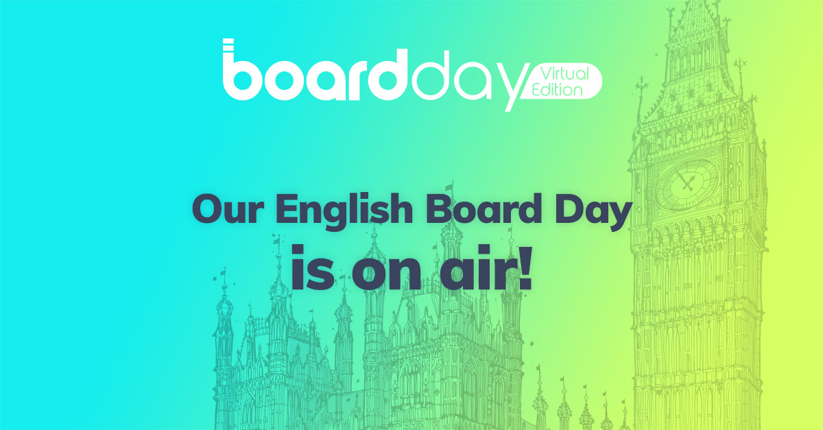 BoardSoftware's tweet photo. We are extremely thrilled that our #BoardDay virtual roadshow stop in the UK has just begun! You can still register to hear from #Capgemini, #MitsubishiElectric, #MarksandSpencer and more! https://t.co/pSZ200SSqY https://t.co/MeXV74L0Ds