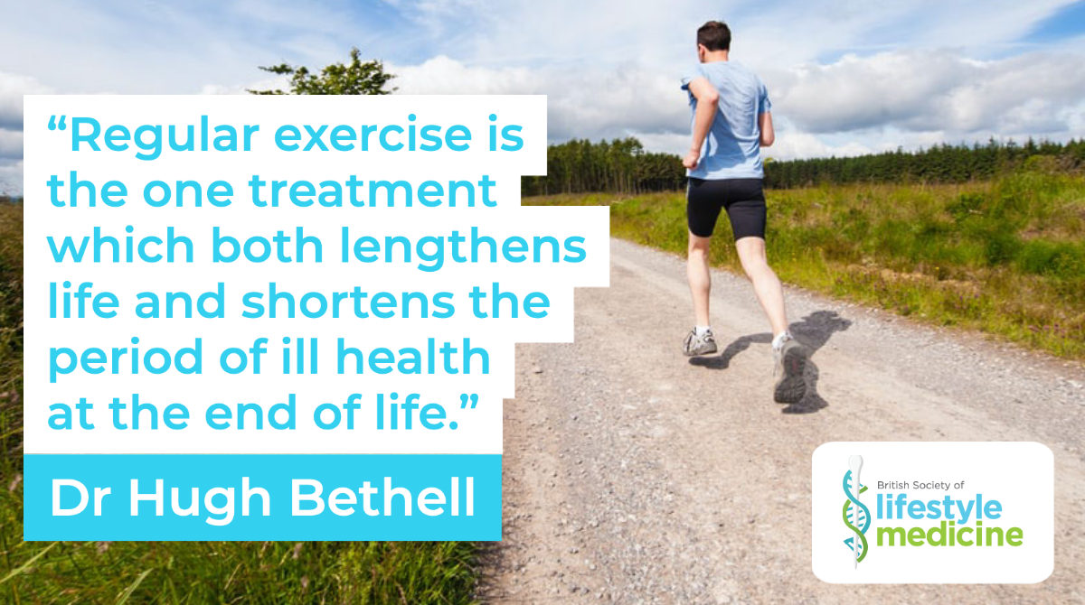 BritSocLM's tweet photo. Retired GP Dr Hugh Bethell makes the case for exercise ... "It is never easy to get people to change behaviour, but it is possible."
https://t.co/gxFrE8DiWd
#lifestylemedicine #exercise #physicalactivity #health https://t.co/XVsOejG0sh