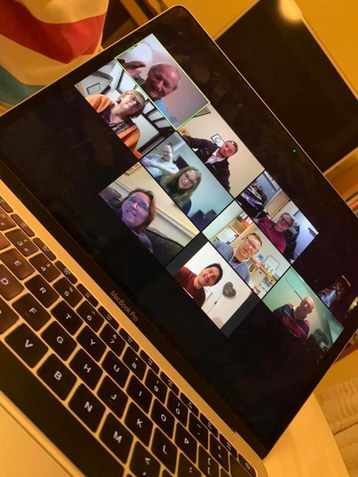Honor to share a zoom meeting grid with the legend that is <a href="/RichardNJames/">Richard James</a> . Thank you for visiting at the end of our TADS read through of your super play “A fete worse than death”. Also to Lord Harry of Sutherland @HarrySutherlan7 for the suggestion. #officerorinforpresident