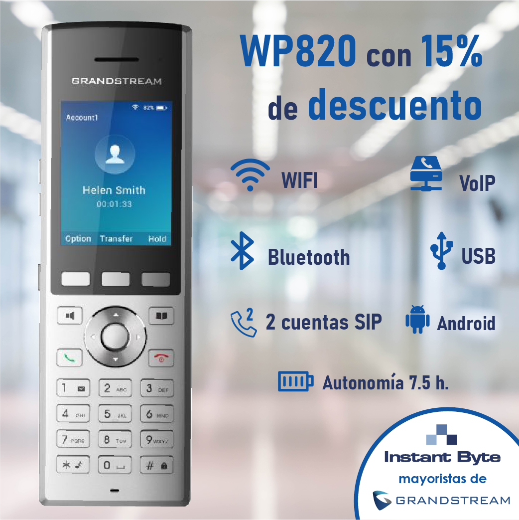 🛒 El WP820, el teléfono WiFi de <a href="/Grandstream_esp/">Grandstream España</a> con un 15% de descuento sólo en <a href="/InstantByte/">Instant Byte</a>

El teléfono IP perfecto para empresas, oficinas y hospitality.

🔗 Cómpralo ya, ¡unidades limitadas! bit.ly/30rKVOy

#Grandstream #WP820 #teléfonowifi #teléfonoIP