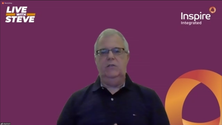 Inspire_Int_Ser's tweet photo. Stephen Thomas delivering his live monthly virtual business update to the Middle East team. A really positive message considering the challenging and difficult conditions we are all working under. #LiveWithSteve #InspireIntegrated https://t.co/ce2J6gAMx4