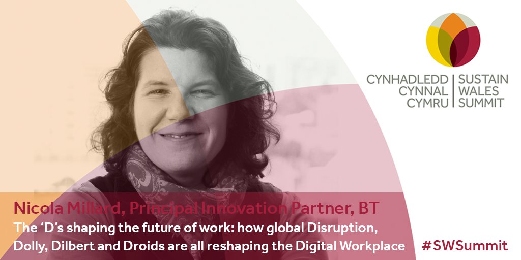 CynnalCymru's tweet photo. Virtual Summit | The Changing Nature of Work
Now hearing from @docnicola on the ‘D’s shaping the future of work: global Disruption, Dolly, Dilbert and Droids
#SWSummit #BuildBackBetter https://t.co/gywzzlxU43