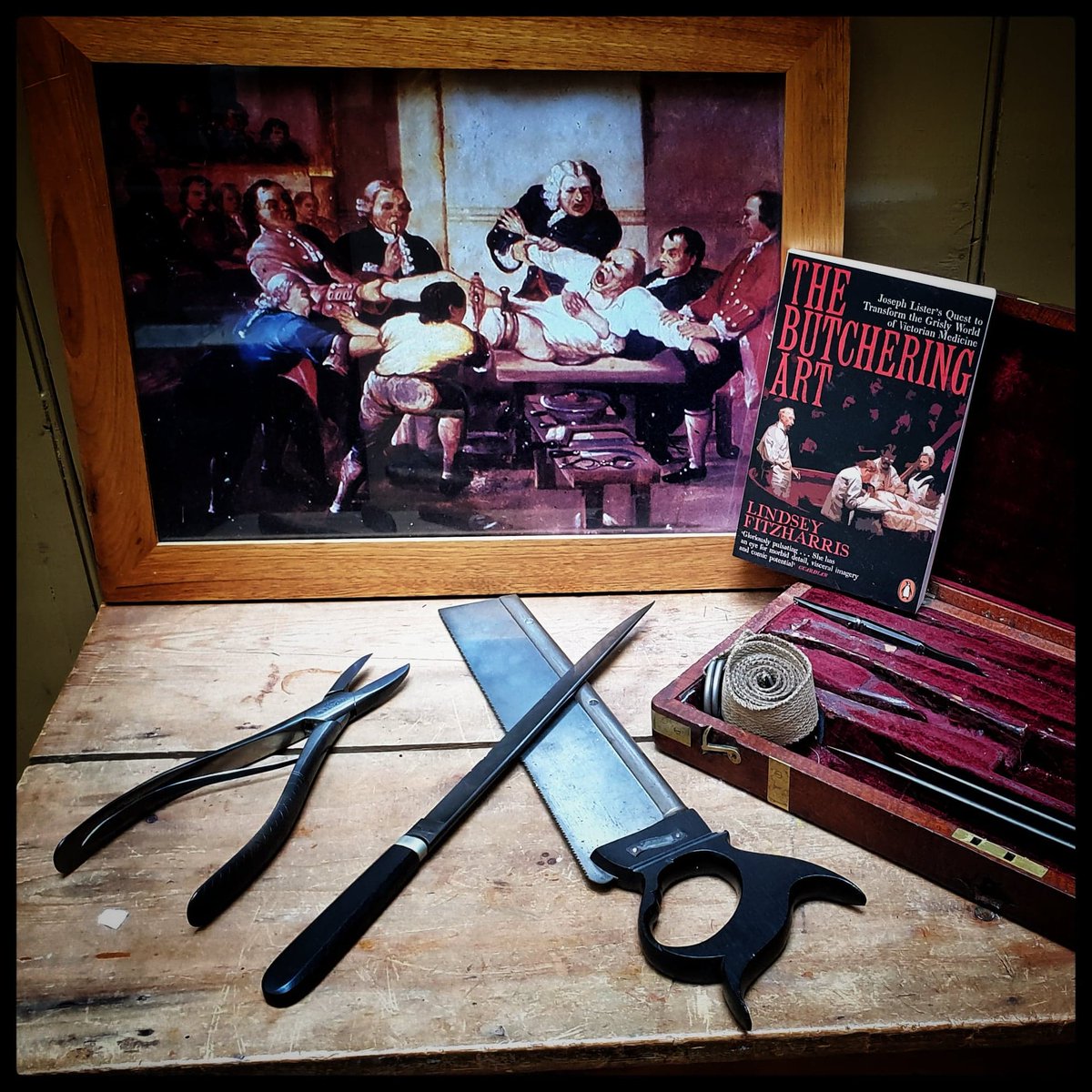 OldOpTheatre's tweet photo. Today #OldOpRecommends @DrLindseyFitz The Butchering Art. This book is a brilliant insight into the life of Jospeh Lister and how his breakthrough on #antiseptics changed surgery & medicine forever. If you have not read it yet, what are you waiting for? 😀 #histmed #ThingsToRead https://t.co/NxzVXk43mp