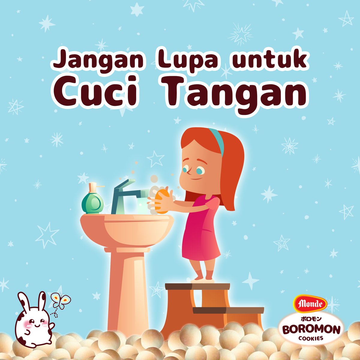 Selalu ingatkan Si Kecil untuk selalu mencuci tangan setelah memegang benda asing ya Smart Moms 😉
.
#MondeBoromon #BoromonCookies #CookiesBayi