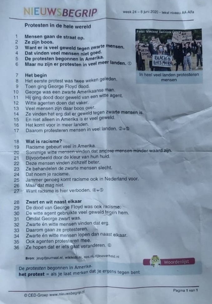 FVDrenaissance's tweet image. Zo begint #indoctrinatie al op jonge leeftijd. Het jong willen bijbrengen van leesvaardigheid en nieuwsduiding is geen excuus om bizarre, eenzijdig geframede berichten als deze voor te schotelen als waarheid aan basisschoolkinderen. #schoolstrijd