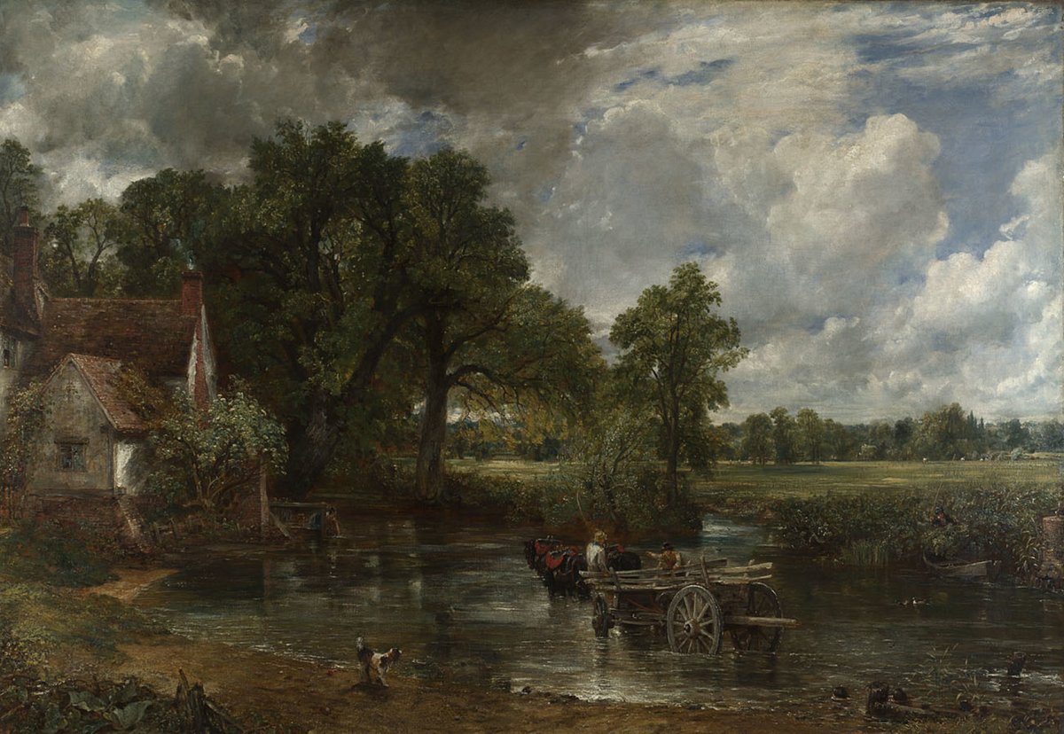 NationalGallery's tweet photo. John Constable was born #OnThisDay in 1776. He is famous for his landscapes, which are mostly of the Suffolk countryside, where he was born and lived. He made many open-air sketches, using these as a basis for his large exhibition paintings, which were worked up in the studio. https://t.co/MXSiK65jip