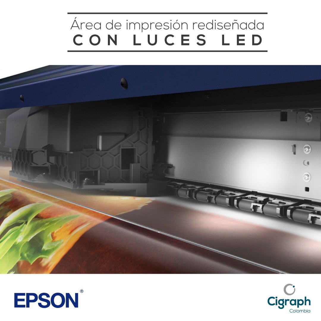 CigraphColombia's tweet photo. Una superficie con 40 rodillos que permiten el avance preciso del material, y luces LED que permiten una visión clara de la impresión durante la producción.💡🔌⁠

#epson #surecolor #impresoraepson #epsonprinter #impresorasolvente #ecosolvente https://t.co/eqN9X22OLb