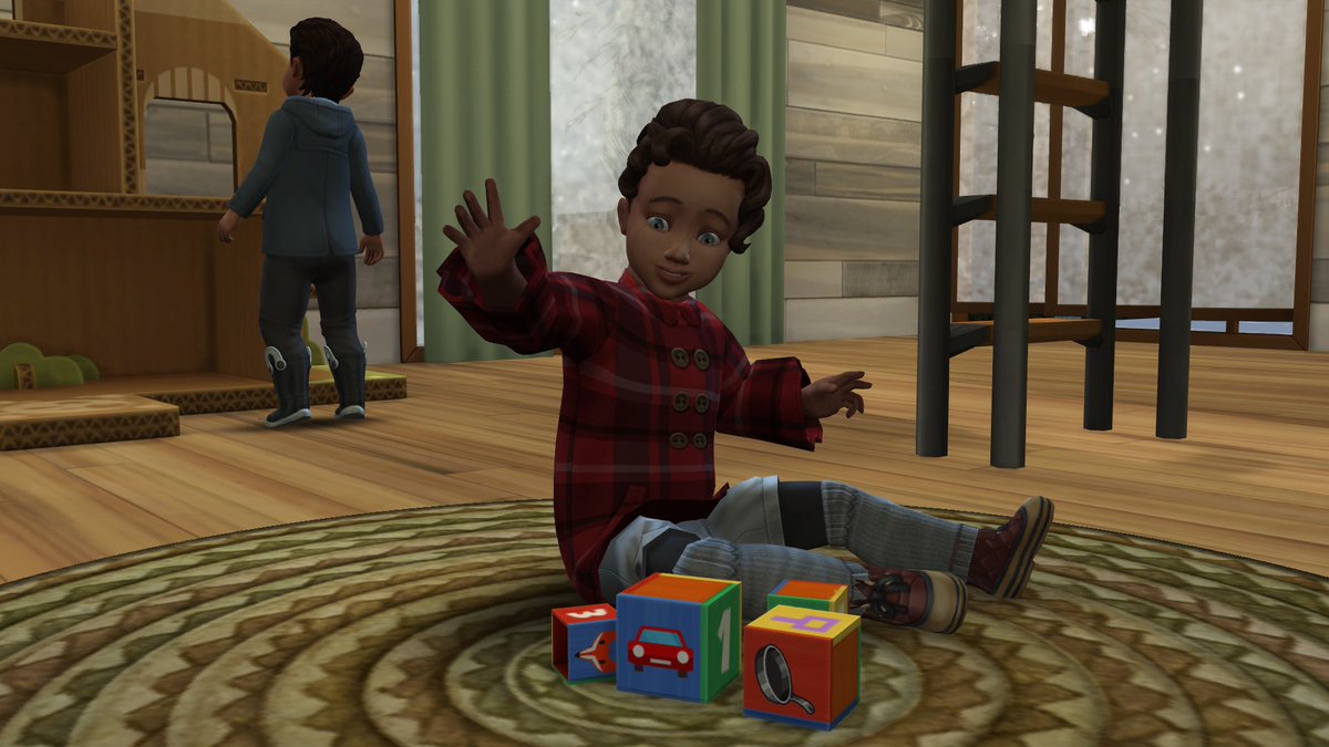 Her_Maajesty_'s tweet photo. Aujourd'hui dans les #Sims4 je n'ai pas eu un bébé mais bien des triplés 👶! Deux garçons et une petite fille. Voici donc Ted, Max et Zoé 😍 ! Papa est super heureux, Maman est complétement lessivée ! 😆#VGPUnite #Virtualphotography #virtualportraits #selfie #playwithlife #kids https://t.co/VpePMwcoB2