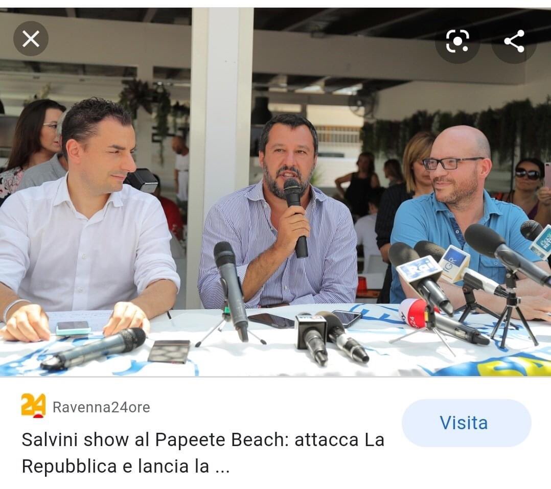 “Villa Pamphili non è abbastanza istituzionale”, ha dichiarato quello che, da ministro, faceva le conferenze stampa al Papeete.