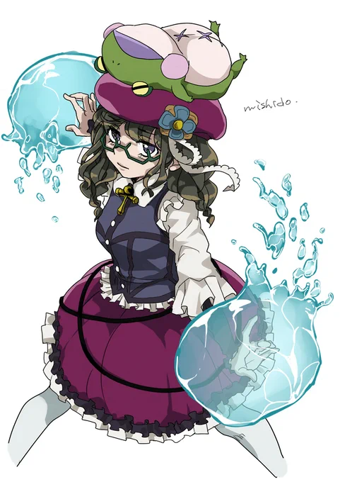 なんか昔の絵に通知貰って嬉しかったので、先月の暑い日に水浴びせられてぇ～という気持ちで描いてたプレさん投げておくね。普段やらない、原作の色をスポイトして塗ってみた実験作です。この肌の色本当魅力的だよな… 