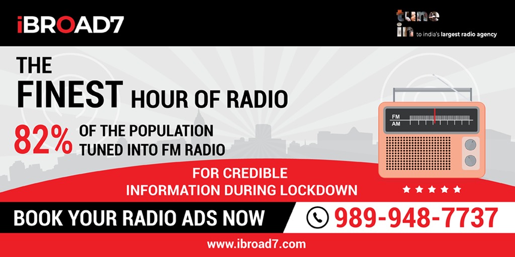 ibroad7comm's tweet photo. The Finest Hour of Radio. 82% of the population tuned into FM Radio for credible information during #lockdown. 23% growth in time spent listening.
Book Your Radio Ads Now Today! Call Us – 989-948-7737
For more details visit our website: https://t.co/K6hcUOkt8b
#radio https://t.co/LCukPcVA1V
