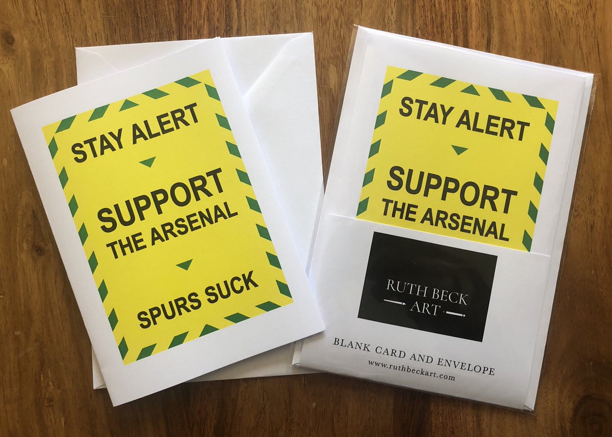 ruthbeckart's tweet photo. New @Arsenal A6 cards available from my Etsy Shop
https://t.co/IbWLeWHNdT
#arsenal #StayAlert #supportarsenal #COYG #AFC #COVID__19 #etsyhandmade
New Stock - £2.50 each / free P&P to UK 🇬🇧 left blank for your own message. 🔴⚪️
©️ https://t.co/MPKOis7kQg https://t.co/EvZpx6iM08