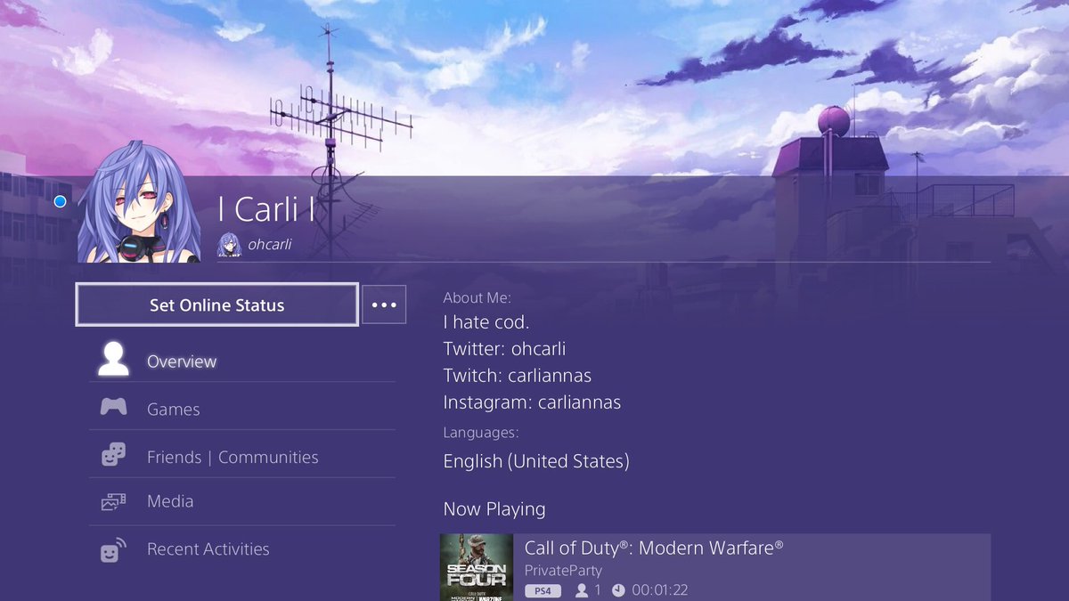 ohcarli's tweet photo. update is so AMAZING i had to update my ps bio after playing it ! <3 https://t.co/fpOdUQR4LM