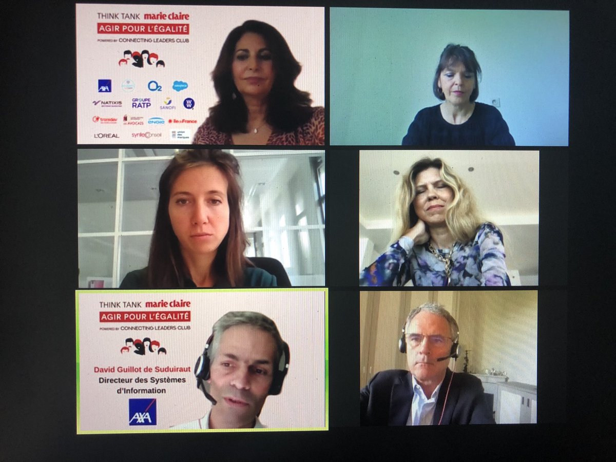 VHoffenberg's tweet photo. « La diversité n’est pas une faveur c’est une question de performance » @guillot2S Dir des Systèmes d’information et membre Comex @AXAFrance souligne l’importance de la présence des femmes dans les métiers de la Tech 
#ThinkTankMC #Agirpourlégalité 
💻 webinar @marieclaire_fr https://t.co/aOzYE7me8x