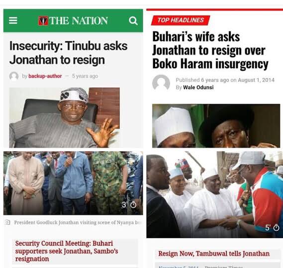 Tosin Olugbenga Those Calling For Gej Head Pre15 Are All In Govt Presently But Are Mute Even Buhari Himself Asked Gej To Resign Because Of Insecurity Five Years After He