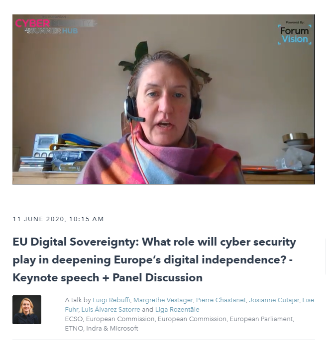 ecso_eu's tweet photo. & finally @LRozentale from @MSEurope who addressed the issue of Digital Responsibility & the importance of establishing #PublicPrivatePartnerships between companies🚀
@ForumEurope #CyberSecurityHub https://t.co/mQSD6eRtn9