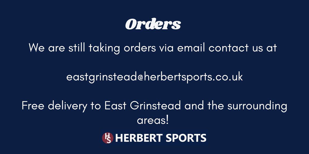 HerbertSports's tweet photo. We are now taking appointments for next week - book via email #herbertsports #eastgrinstead #shopsmall #supportlocalbusiness #independentbusiness #shoplocal #highstreet https://t.co/Rnmfzk6wmL