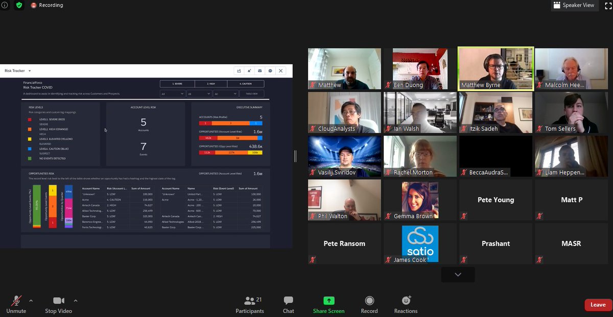 SalesforcePhil's tweet photo. Thanks again to @MattByrneFF from @FinancialForce who presented at our #Salesforce North England User Group yesterday.

Great session about how Einstein Analytics can be used with external sources to provide insight from off-platform data about COVID19.

#TrailblazerCommunity https://t.co/57d6KvJhgd