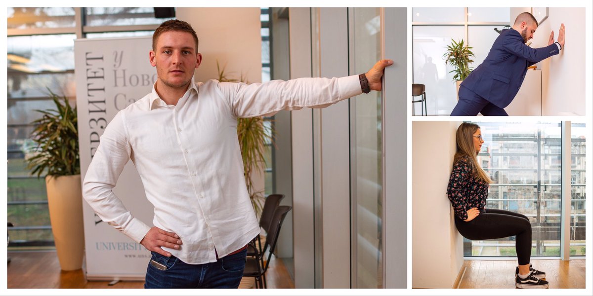 Sport4HealthNet's tweet photo. Stuck on a long call 📞 ♾ or need an energizing break🤩💪? Stand up and do some basic strength and balance exercises, like squats, desk push-ups, wall sits, calf raises, tree pose and chair pose. #BeActiveAtWork #BeActive #healthylifestyle https://t.co/pSzkowz22d