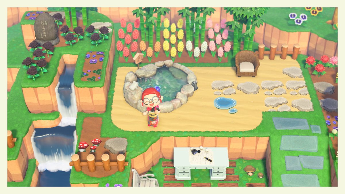 Wohlfühlhügel mit Naturbad gebaut, yay! #AnimalCrossing #ACNH
