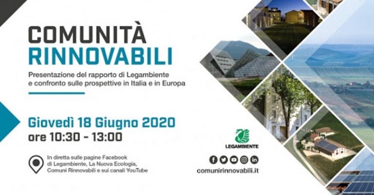 Legambiente_FT's tweet photo. 📌 Giovedì 18 giugno 2020 alle ore 10:30 presentazione della nuova edizione del Rapporto di Legambiente Onlus “Comunità Rinnovabili”.

In streaming sulla pagina Facebook e sul canale YouTube di Comuni Rinnovabili; e anche sulla pagina Facebook di Legambiente Onlus. https://t.co/PDLn0Z7OXb
