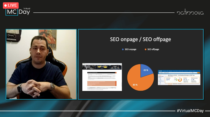cxmedia_'s tweet photo. Álex de Haro en #VirtualMCDay te explica cómo alcanzar tus objetivo gracias al #seo de tu web. Accede al directo 👉 https://t.co/cRV5To4KT1 https://t.co/TboleGGjoi