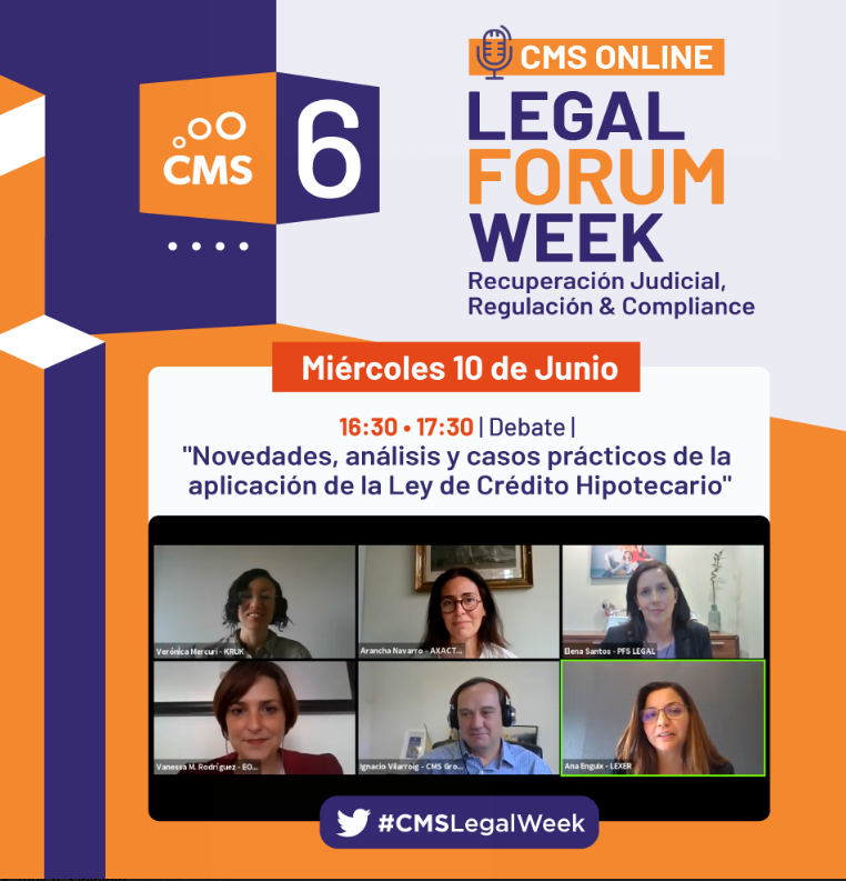 EOSSpain's tweet photo. Ayer en el #CMSLegalWeek, @vanessarreyes, Head of SME’s de @EosSpain, expuso un análisis de las casuísticas que se están produciendo en la práctica en relación con el incidente extraordinario de oposición de la Disposición Transitoria 3ª de la Ley 5/2019.
#DT3ª #LCCI #EOSSpain https://t.co/f57j6ASymJ