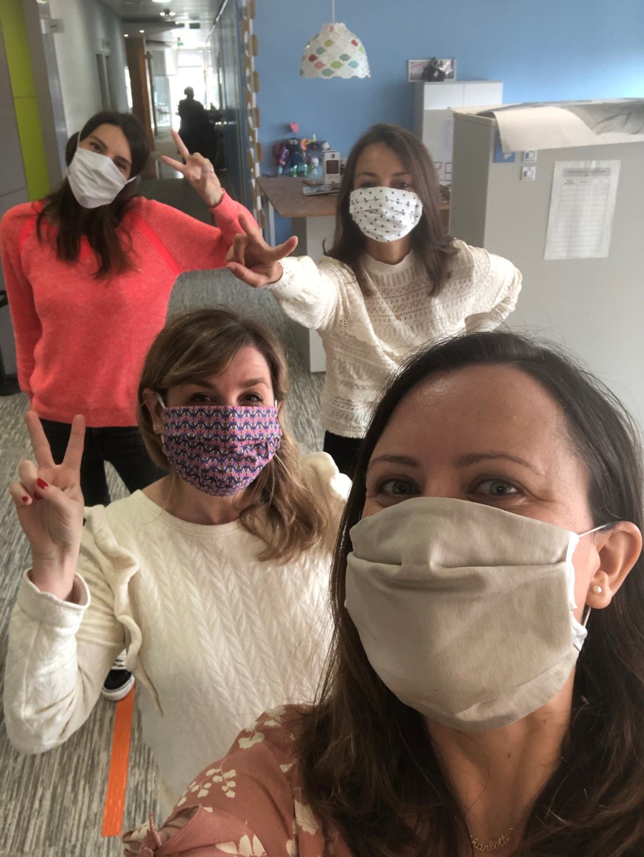 Aujourd'hui, retour volontaire au siège de <a href="/belcorporate/">Bel Group</a>. 
La #DreamTeam est partielle, mais là quand même 🥰

Merci <a href="/DebieveS/">Debieve Sabrina</a> et toutes les équipes RH, Santé-Sécurité, Services Généraux et Com qui nous ont permis de revenir en toute sécurité👏

Sous les masques, les sourires 😃