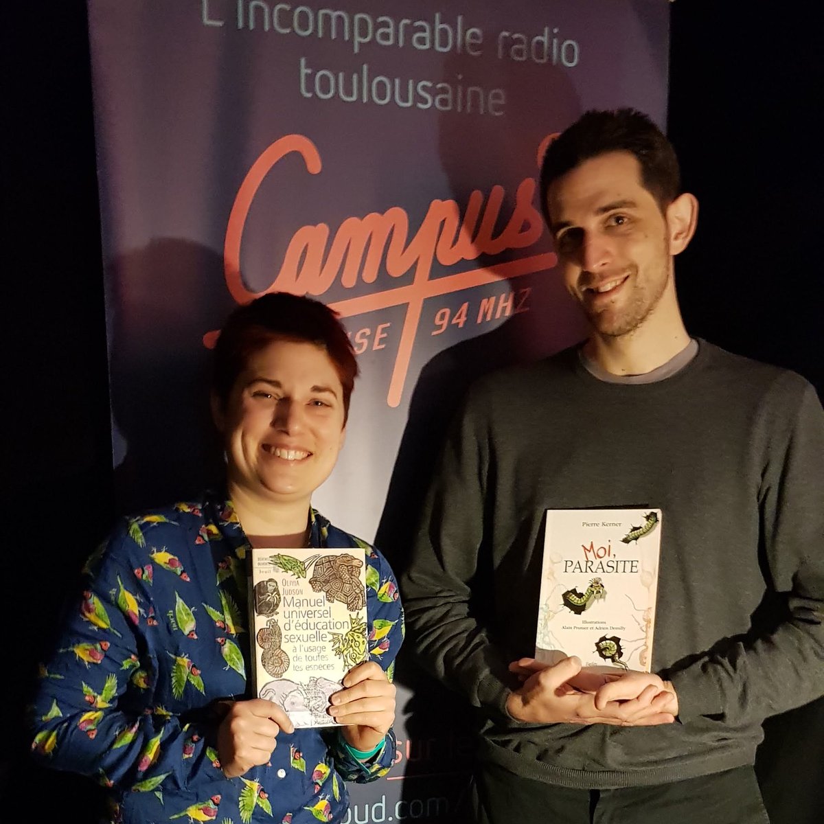 Leniddepie's tweet photo. Aujourd'hui à 17h sur @campusfm on reprend les bonnes habitudes ac une émission inédite et sulfureuse à souhait ! Dans la chronique, je vous parle masturbation dans le règne animal &amp; je reçois @pierrekerner pour parler de @MoiParasite @Belin_editeur et de ses attachants héros ! https://t.co/ST3T4ehv4r