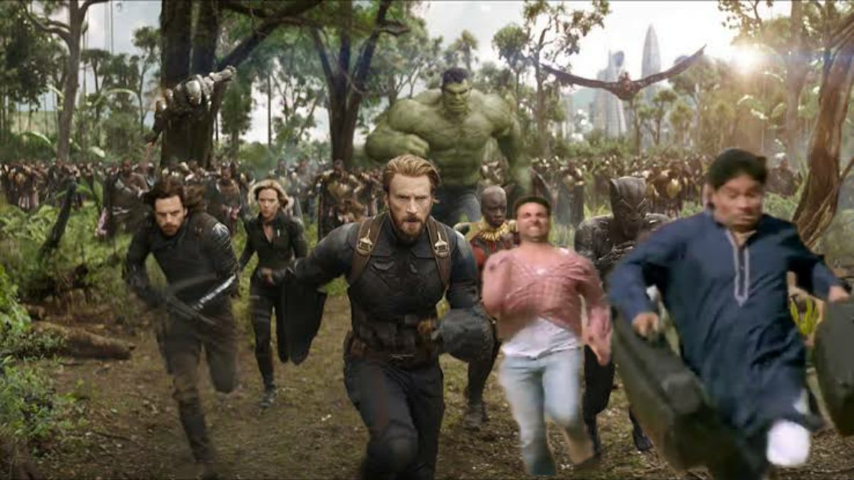 b_memer_'s tweet photo. Avengers sb ko pakad skte h pr inko nhi😂😂 https://t.co/7UB9gh8zyF