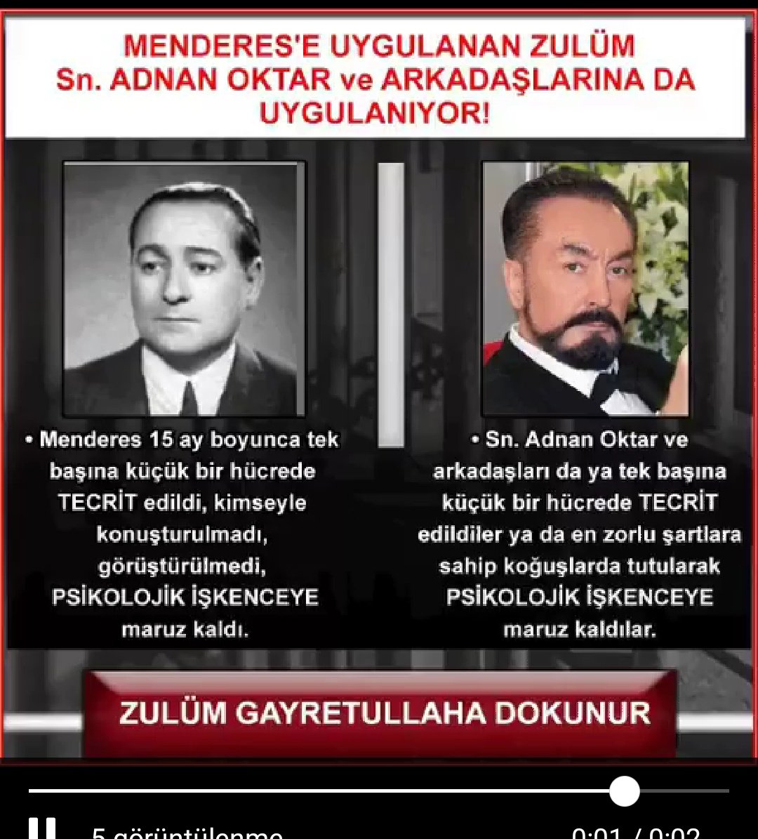 andacblack's tweet photo. ZulümYine TarihSahnesinde
Sn. Adnan Oktar ve arkadaşları da ya tek başına küçük bir hücrede TECRİT edildiler ya da en zorlu  şartlara sahip koğuşlarda tutularak PİSKOLOJİK İŞKENCEYE maruz kaldılar. https://t.co/tZ3XNJ9lsI