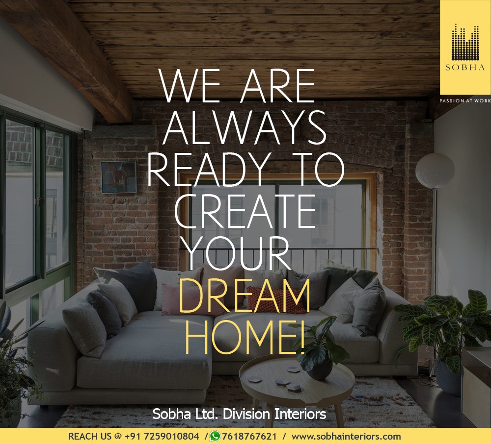 We concentrate on decoding needs and arrive at inspired and lasting solutions with innovative concepts for your dream home.
Visit sobhainteriors.com or contact 7259010804 / 7618767621 for more details.
#SOBHAdevelopers #dreamhome #dreamhomeplan #dreamhomedecor #luxury