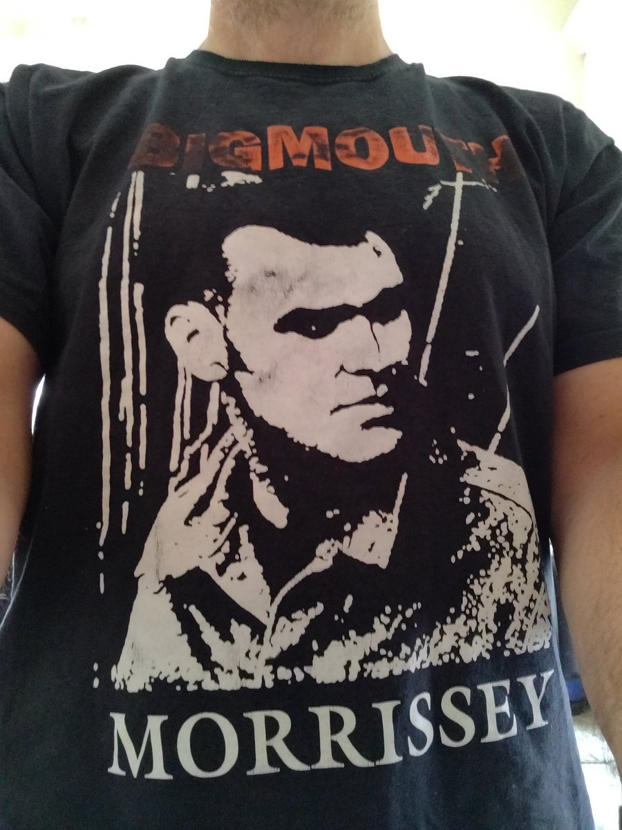 iwaswaylaid's tweet photo. T shirt of the day #morrissey #Bigmouth @MozzeriansATW @officialmoz @troubledmozza @MorrisseyIndeed @smithsiwasthere @SmithsRarities https://t.co/AzGgExkOSU
