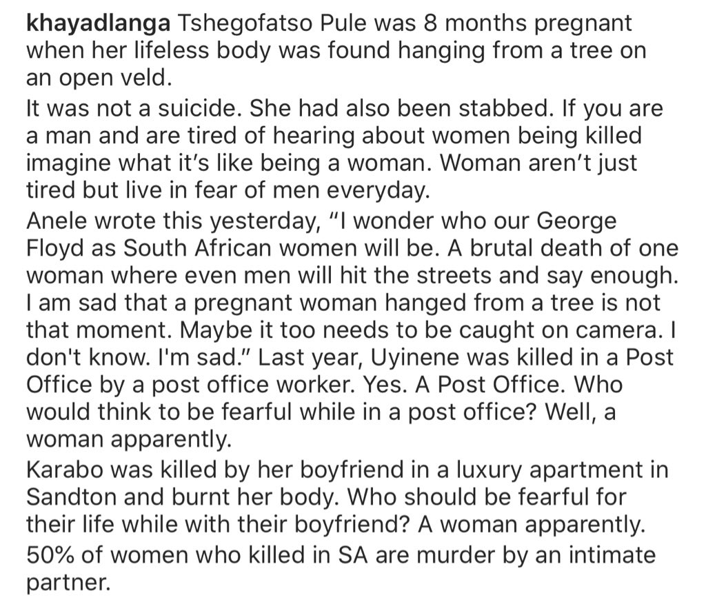 khayadlanga's tweet photo. There is a civil war against women in South Africa and we men are the problem. https://t.co/wa7FluIpwB