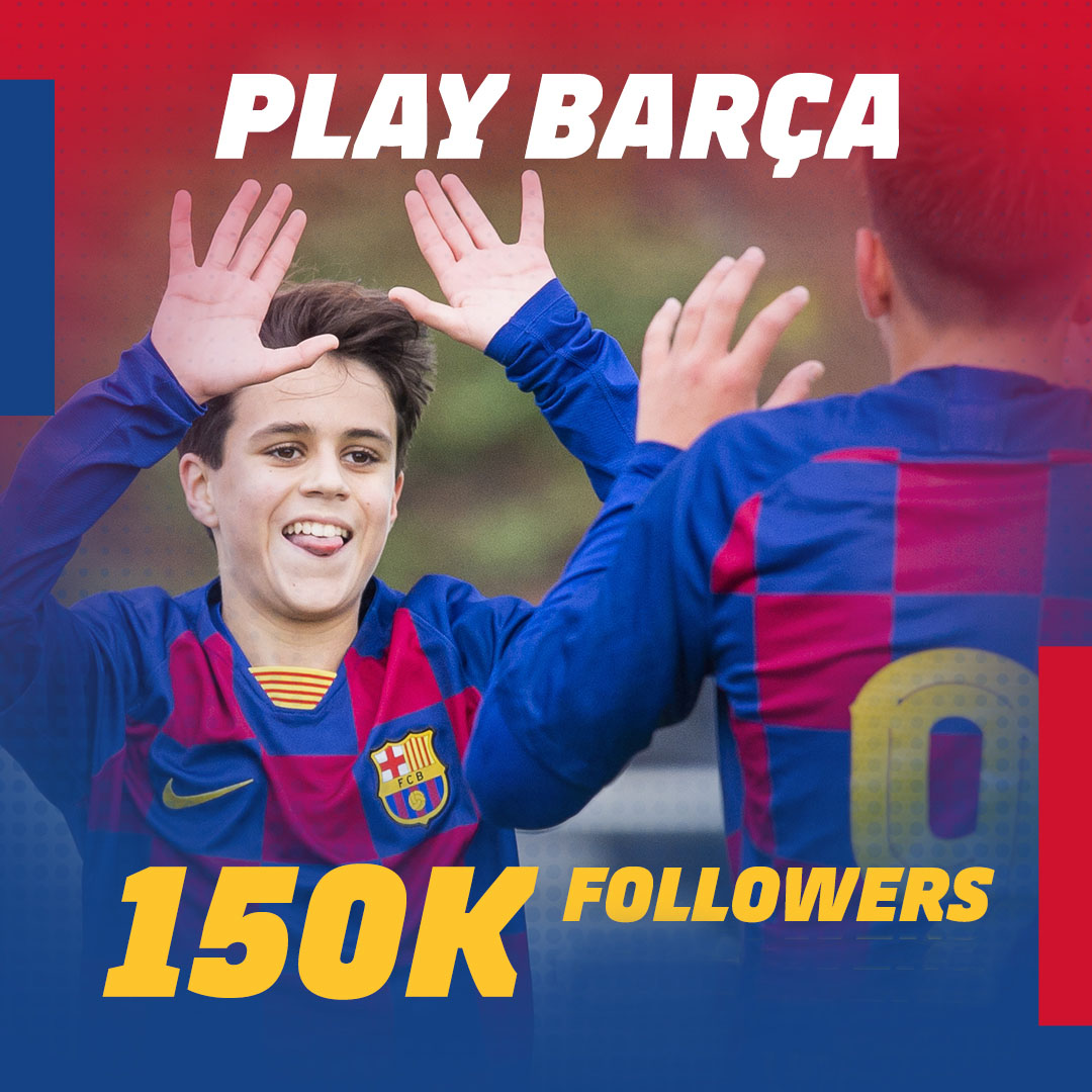 BarcaAcademy's tweet photo. 💙❤ We are 1⃣5⃣0⃣0⃣0⃣0⃣!!
Thank you! 😍😍😍 #BarçaAcademy https://t.co/FV2Y8TzVn4