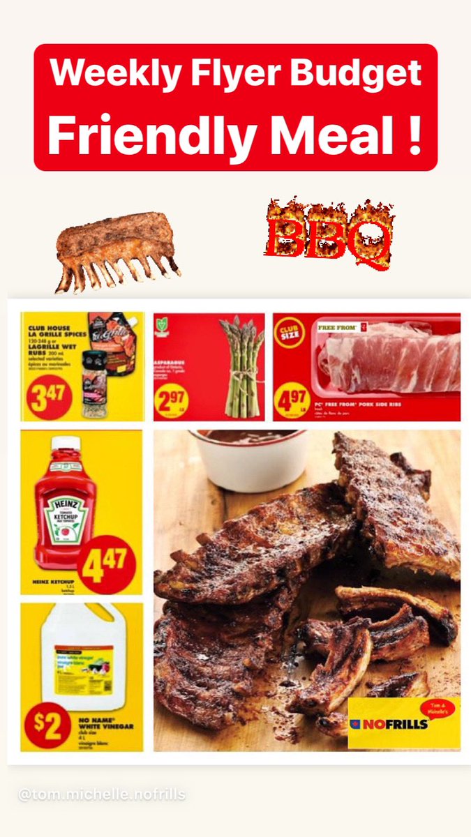 T_M_NoFrills's tweet photo. #tomandmichellenofrills #nofrills
#hauler #haulhard #budgetfriendlymeals #weeklyflyerdeals #mississauga #sideribs #ribs #clubhouse #ketchup #heinz #noname #ontarioproduce #pcfreefrom https://t.co/Y5O3u15eNz
